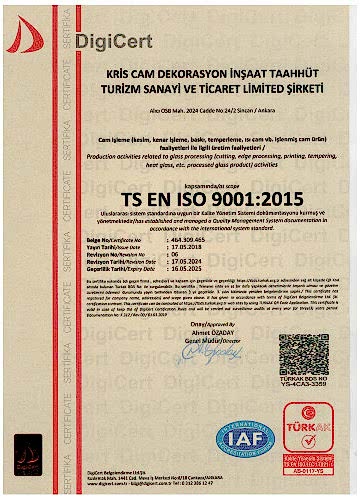 ISO 9001 Kalite Yönetim Sistemi Belgesi