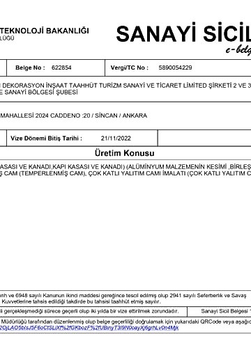 Sanayi Sicil Belgesi