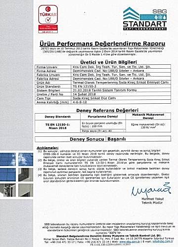 Temperli Cam Performans Değerlendirme Raporları 1